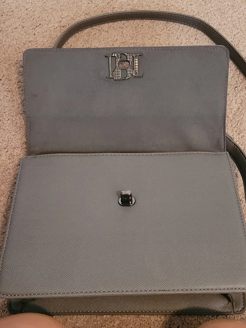 Badgley Mischka structured satchel